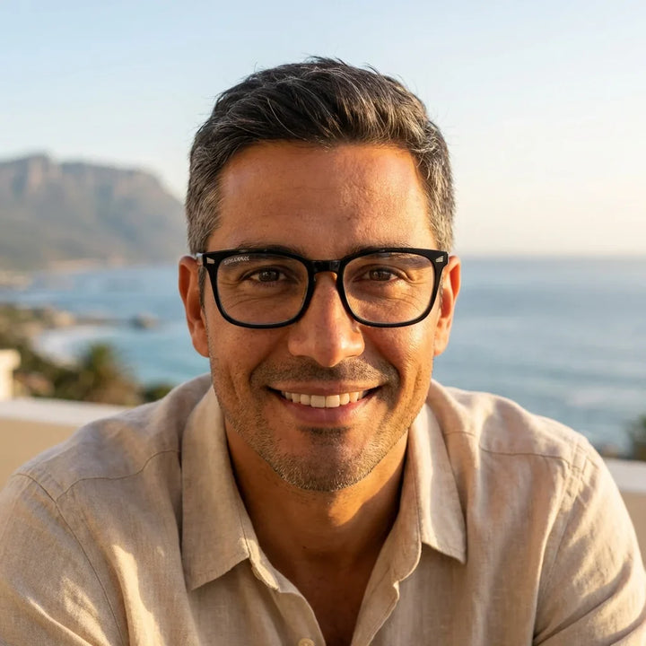 Profesional trabajando todo el dia lentes lectura Oncol60 proteccion completa luz azul UV antirreflejo Bonoboss