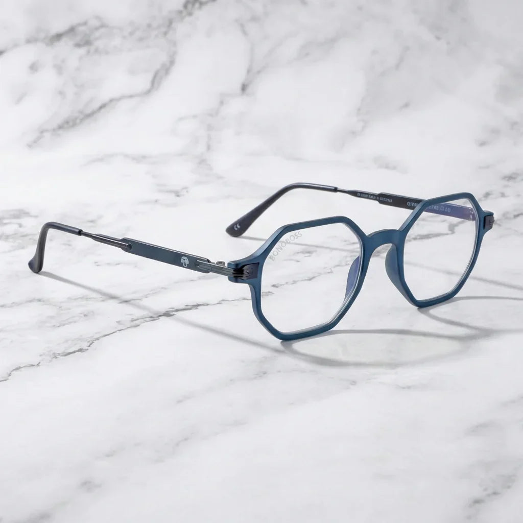 Detalle cristal triple tecnologia filtro luz azul UV400 antirreflejo lentes lectura Puerto Octai Bonoboss