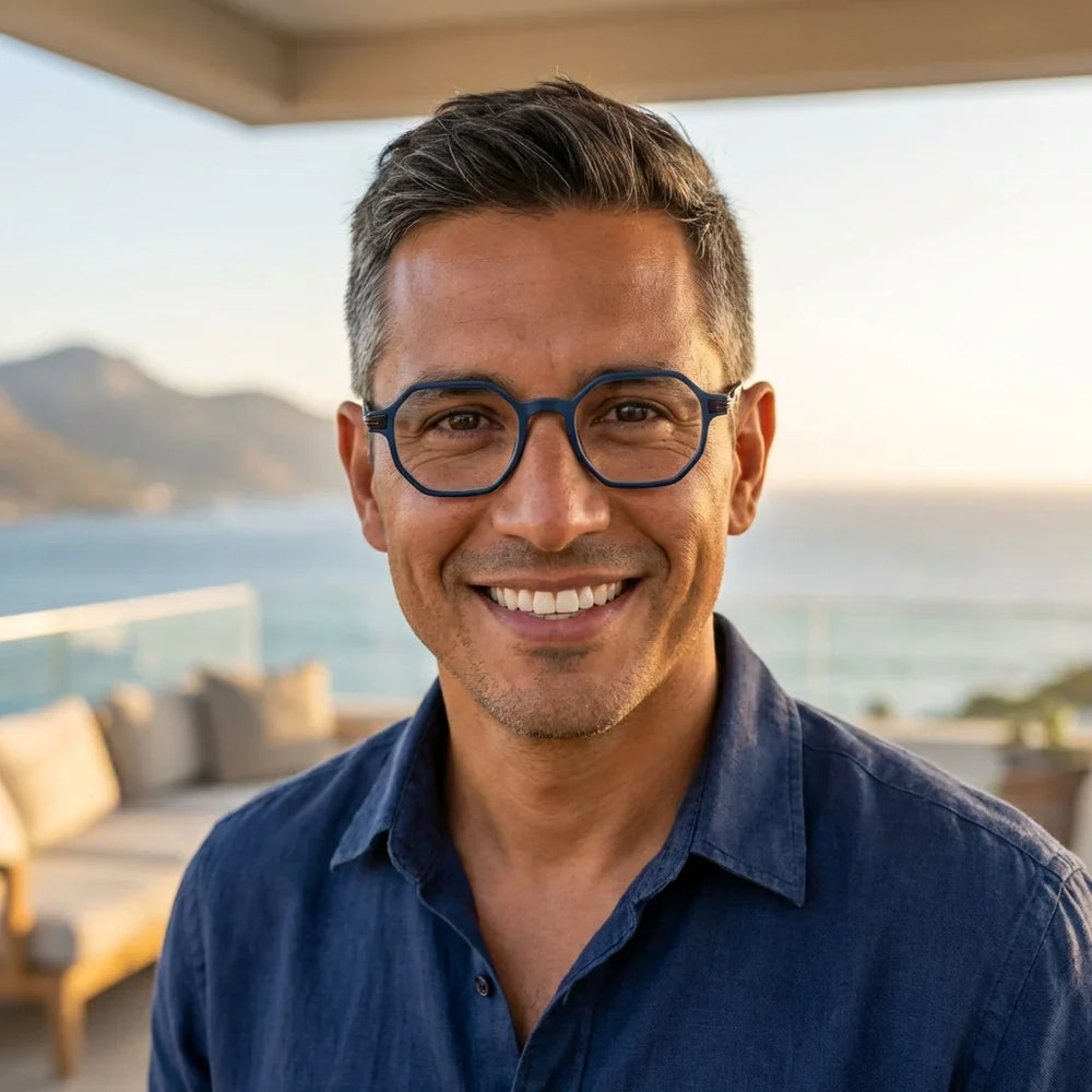 Profesional trabajando todo el dia lentes lectura Puerto Octai proteccion completa luz azul UV antirreflejo Bonoboss