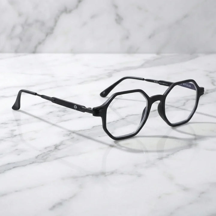 Vista lateral lentes lectura Puerto2 Octai triple proteccion luz azul UV400 antirreflejo RPET reciclado Bonoboss