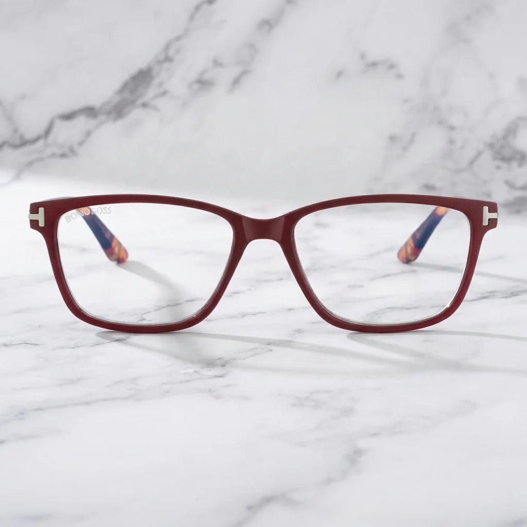 Detalle cristal triple tecnologia filtro luz azul UV400 antirreflejo lentes lectura Puerto3 Williams Bonoboss