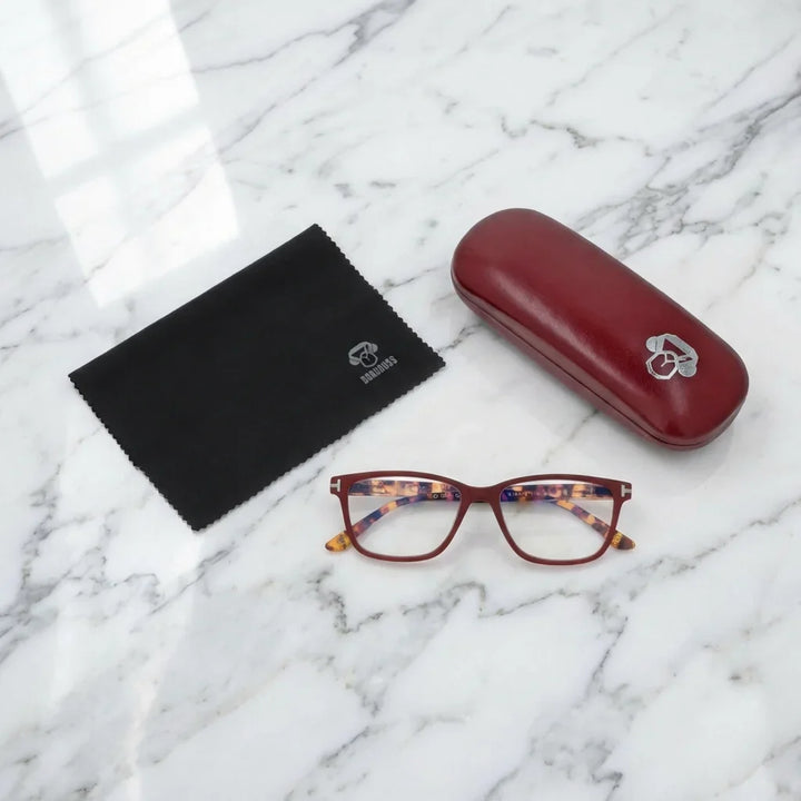 Vista superior lentes lectura Puerto3 Williams proteccion completa blue light UV antirreflejo Bonoboss