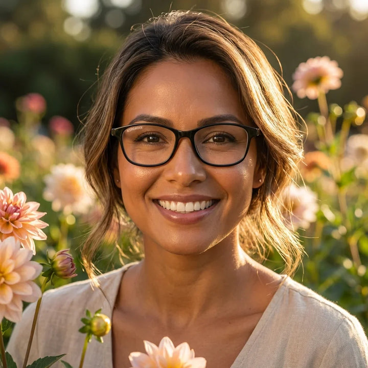 Profesional trabajando todo el dia lentes lectura Slack2 proteccion completa luz azul UV antirreflejo Bonoboss