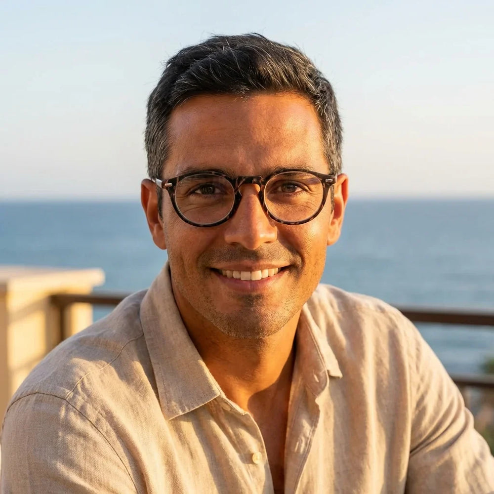 Profesional trabajando todo el dia lentes lectura Whoopi Brown proteccion completa luz azul UV antirreflejo Bonoboss