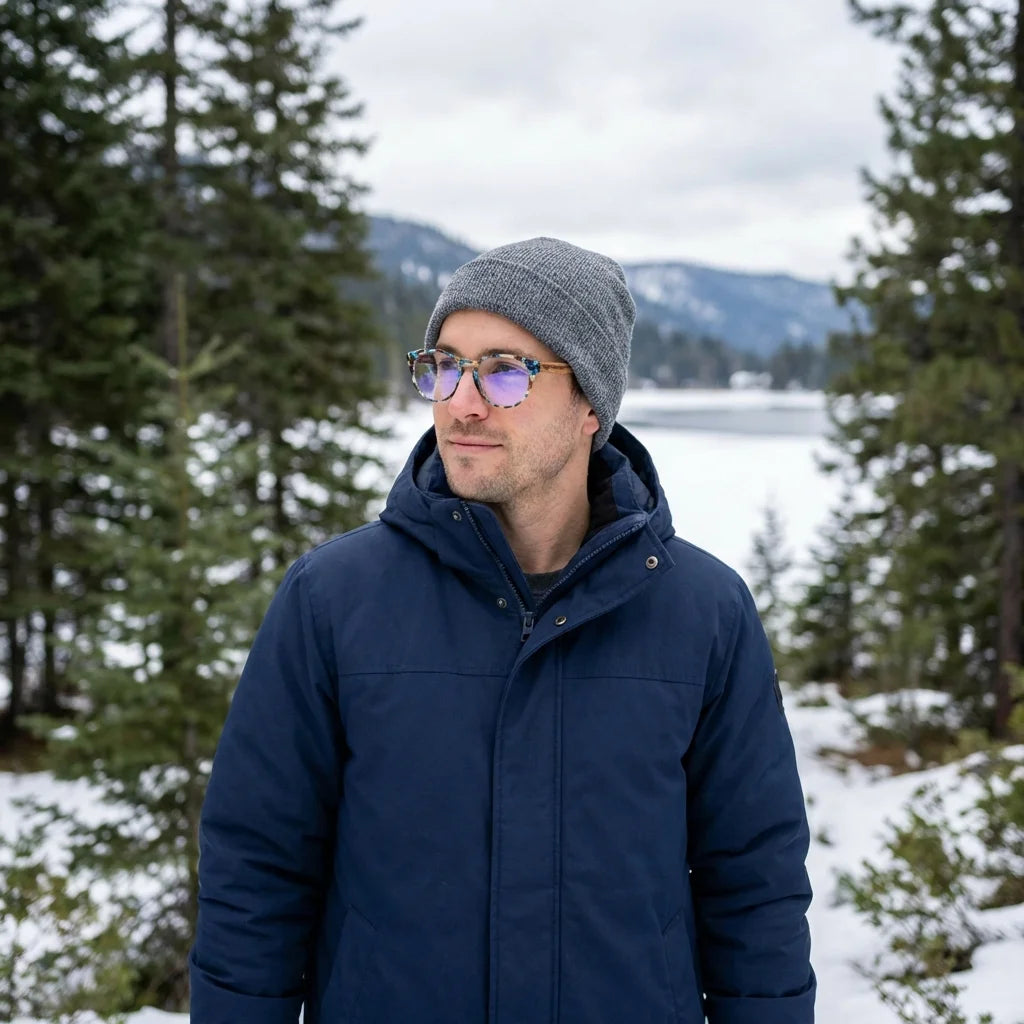 Lentes ópticos Chiloé 110 Blue estilo de vida cotidiano Bonoboss #editorial_lifestyle4 #color_blue