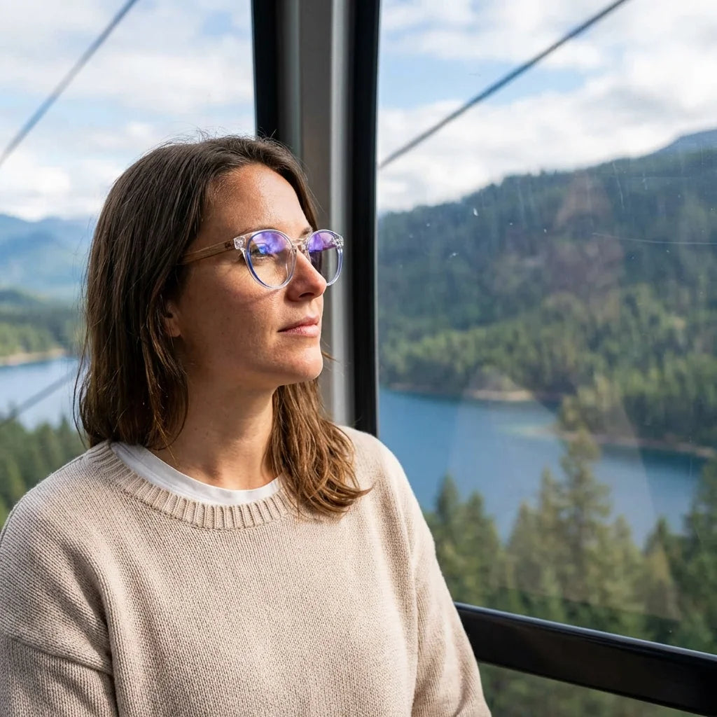 Lentes ópticos Chiloé 220 Azul estilo de vida cotidiano Bonoboss #editorial_lifestyle4 #color_azul