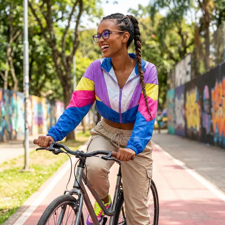 Lentes ópticos Hanga Roa Negro mujer ciclista urbana estilo café Bonoboss #editorial_lifestyle3 #color_negro