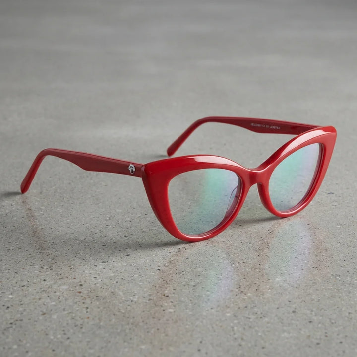 Lentes ópticos Helsinki Rojo sobre superficie premium calidad premium receta Bonoboss #editorial_banner_confianza #color_rojo