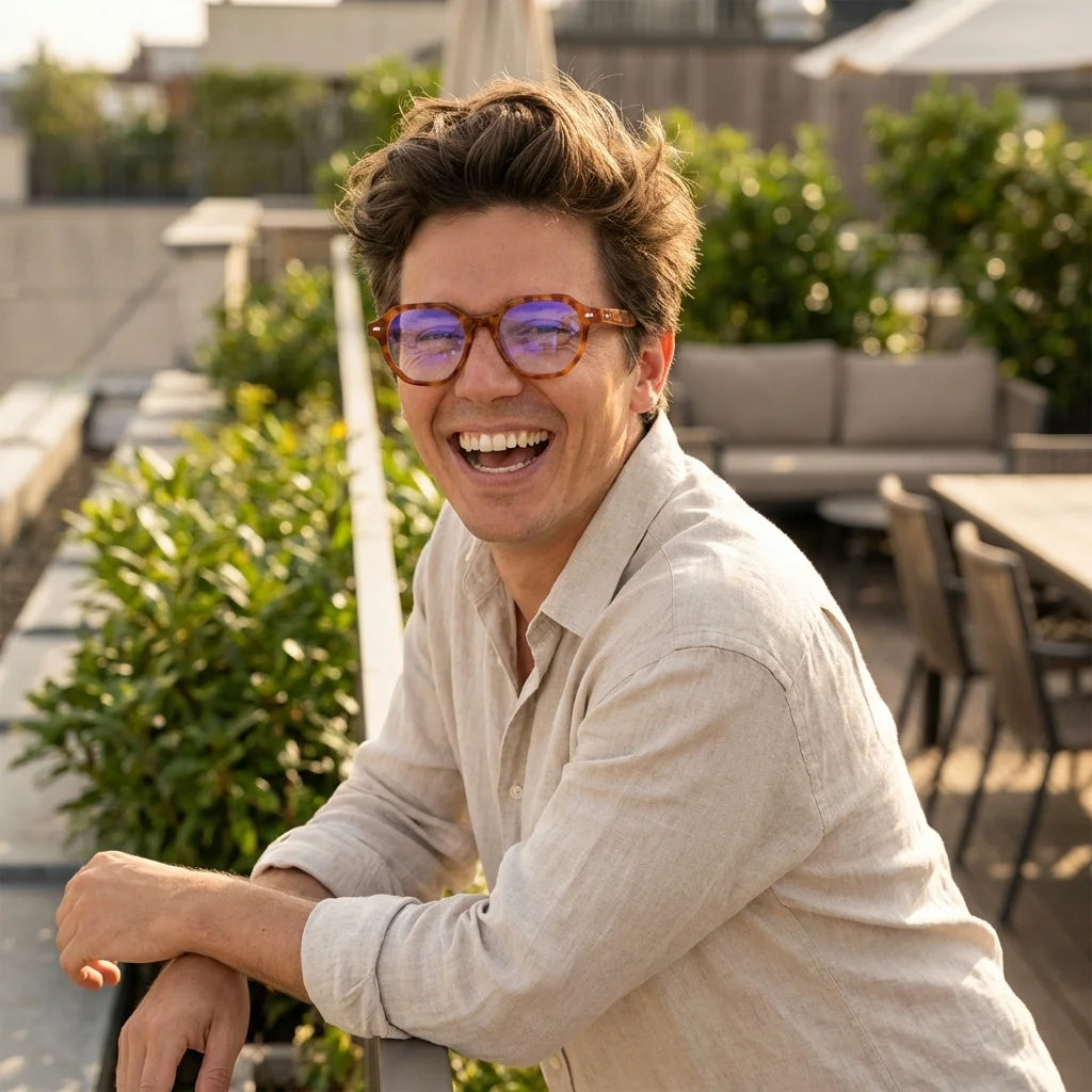 Lentes ópticos Hermes naranja Bonoboss #editorial_lifestyle4 #color_naranja