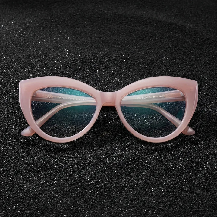 Lentes ópticos Montgat Pink sobre arena volcánica texturizada diseño sustentable Bonoboss #editorial_sustentabilidad #color_pink
