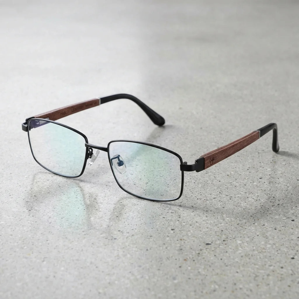 Lentes ópticos Pablo Negro sobre superficie premium calidad premium receta Bonoboss #editorial_banner_confianza #color_negro