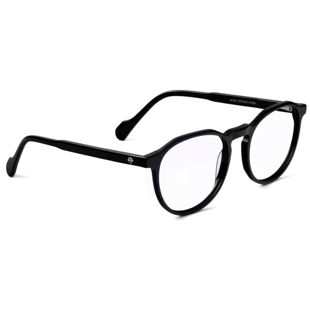 marcos lentes opticos redondos acetato color negro  filtro azul hombre mujer #color_negro