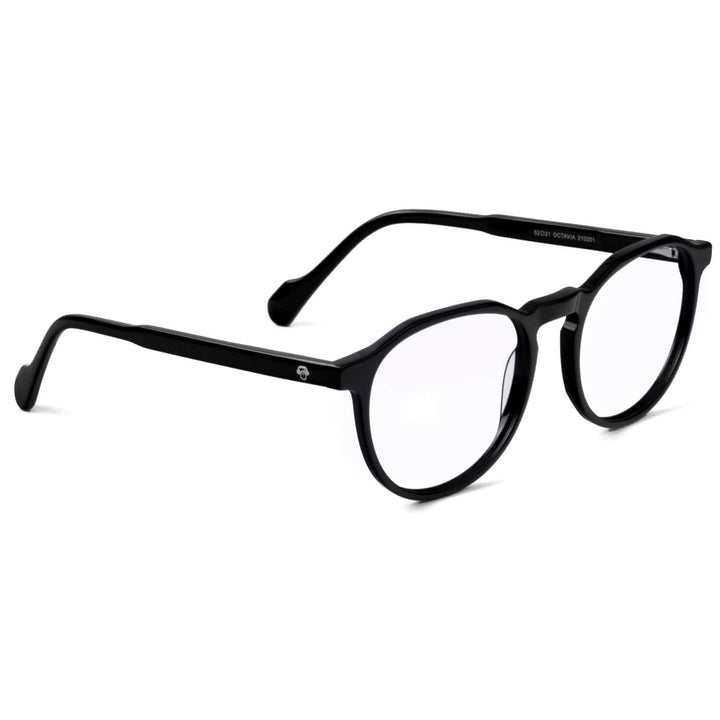 marcos lentes opticos redondos acetato color negro  filtro azul hombre mujer #color_negro