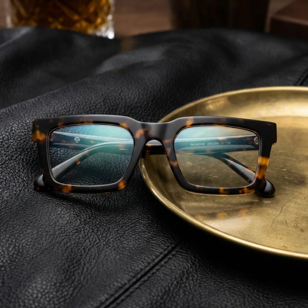 Salvador clásico lentes ópticos carey tortoise vista frontal con antireflejo #color_carey
