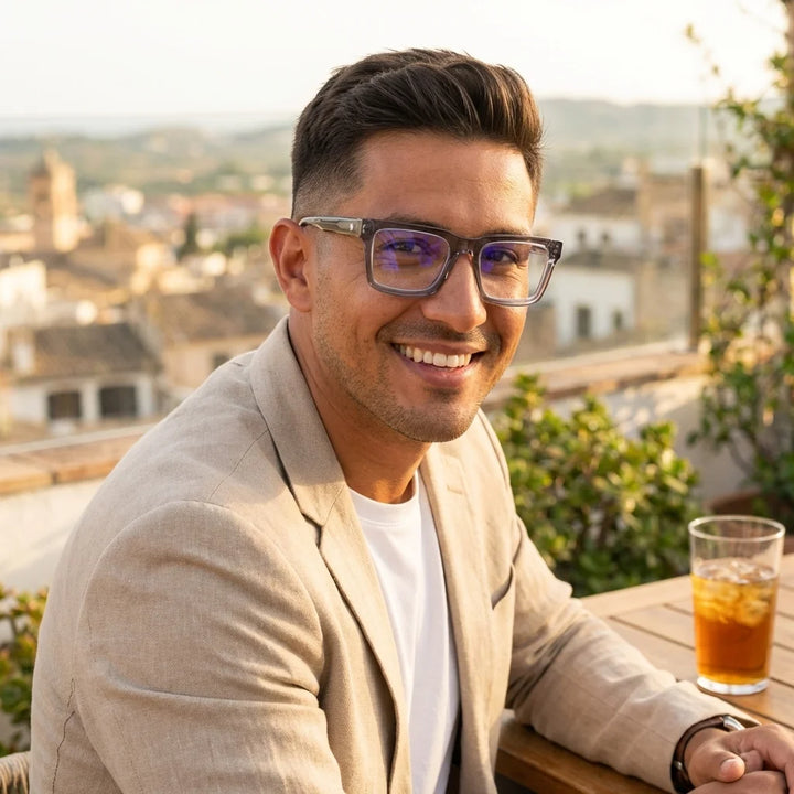 Lentes ópticos Salvador transparente Bonoboss #editorial_lifestyle4 #color_transparente