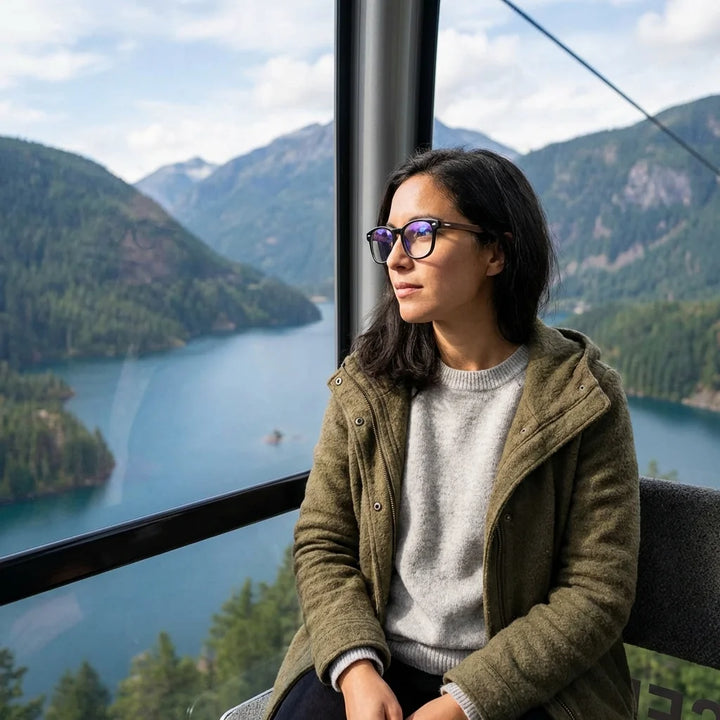 Lentes ópticos Colbún Negro estilo de vida cotidiano Bonoboss #editorial_lifestyle4 #color_negro