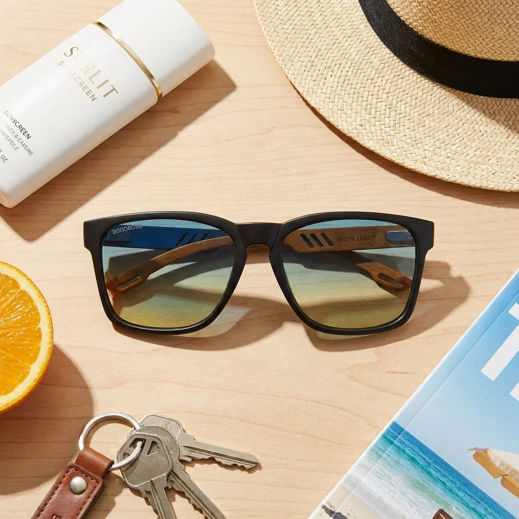 Lentes sol Waimea polarizados lente degrade azul composicion summer essentials accesorios playa verano Bonoboss #editorial_grid2 #color_espejado-gris