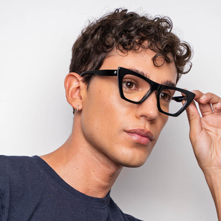 Rosario en negro lentes presbicia de frente diseño premium #color_negro