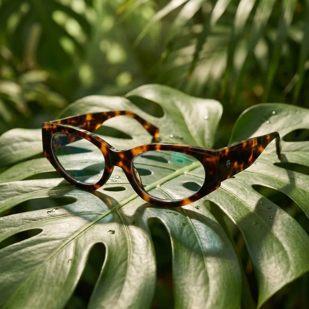 Lentes opticos Milan Carey composicion botanica natural sustentable antirreflex receta optica bio-acetato Bonoboss #editorial_botanico #color_carey