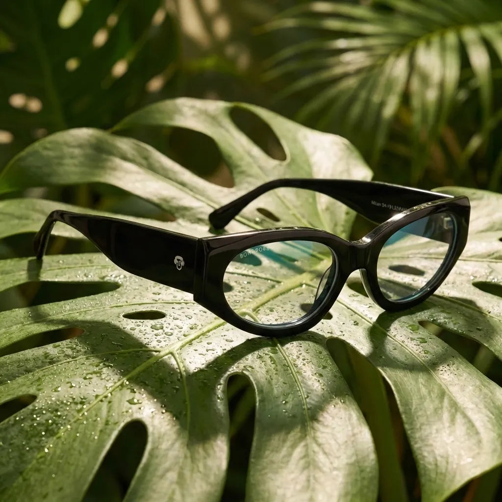 Milán clásico lentes ópticos negro vista frontal con antireflejo #color_negro