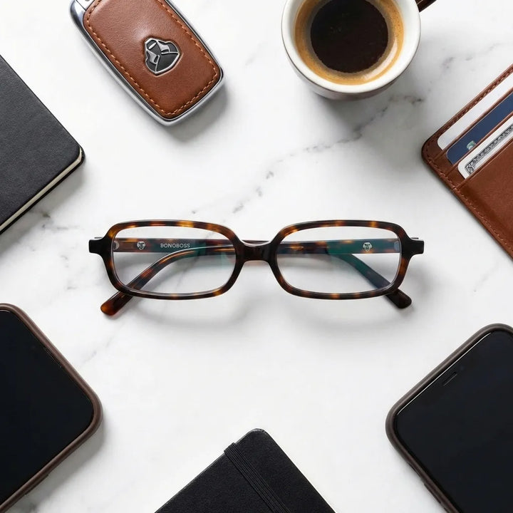 Lentes opticos Navarino Carey kit urbano accesorios estilo diario antirreflex receta optica bio-acetato Bonoboss #editorial_urban-kit #color_carey