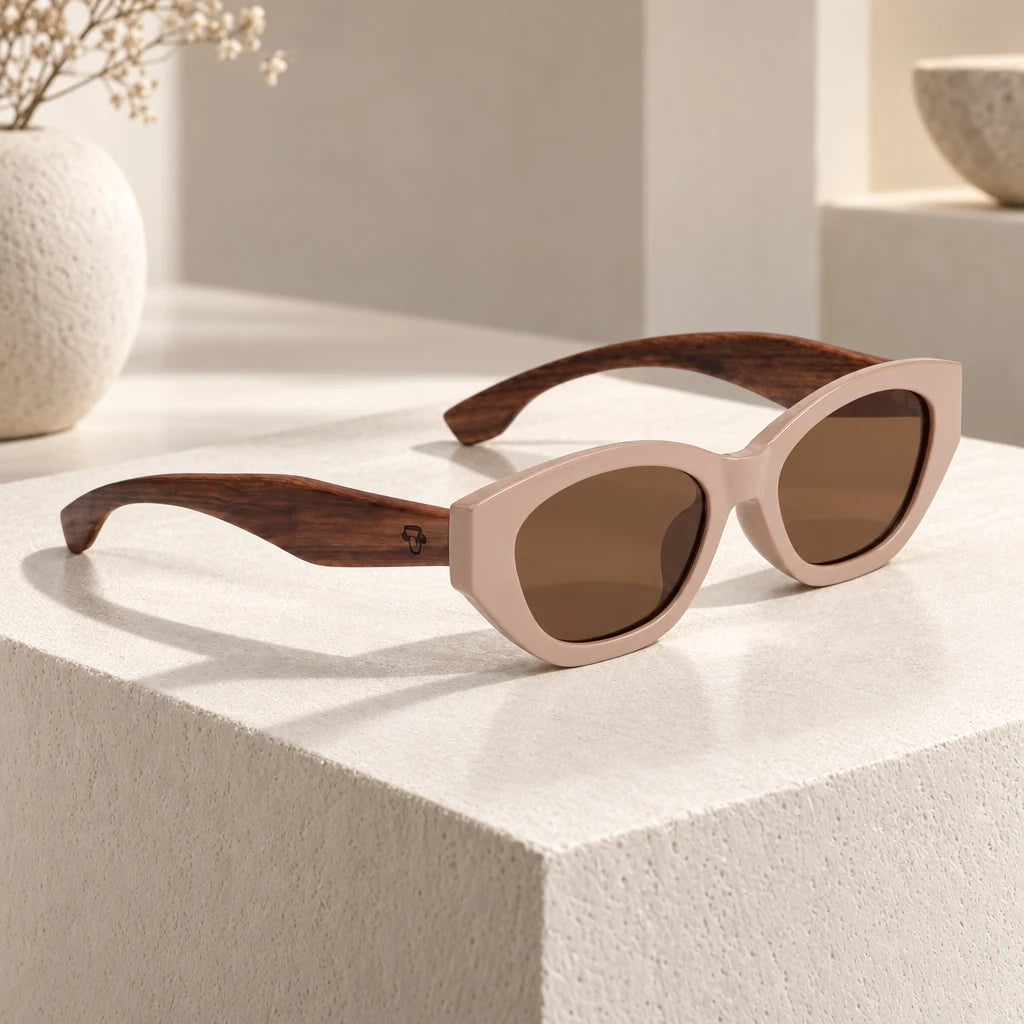 Lentes de sol Bonoboss Nomad Brown en contexto de estilo de vida #color_brown