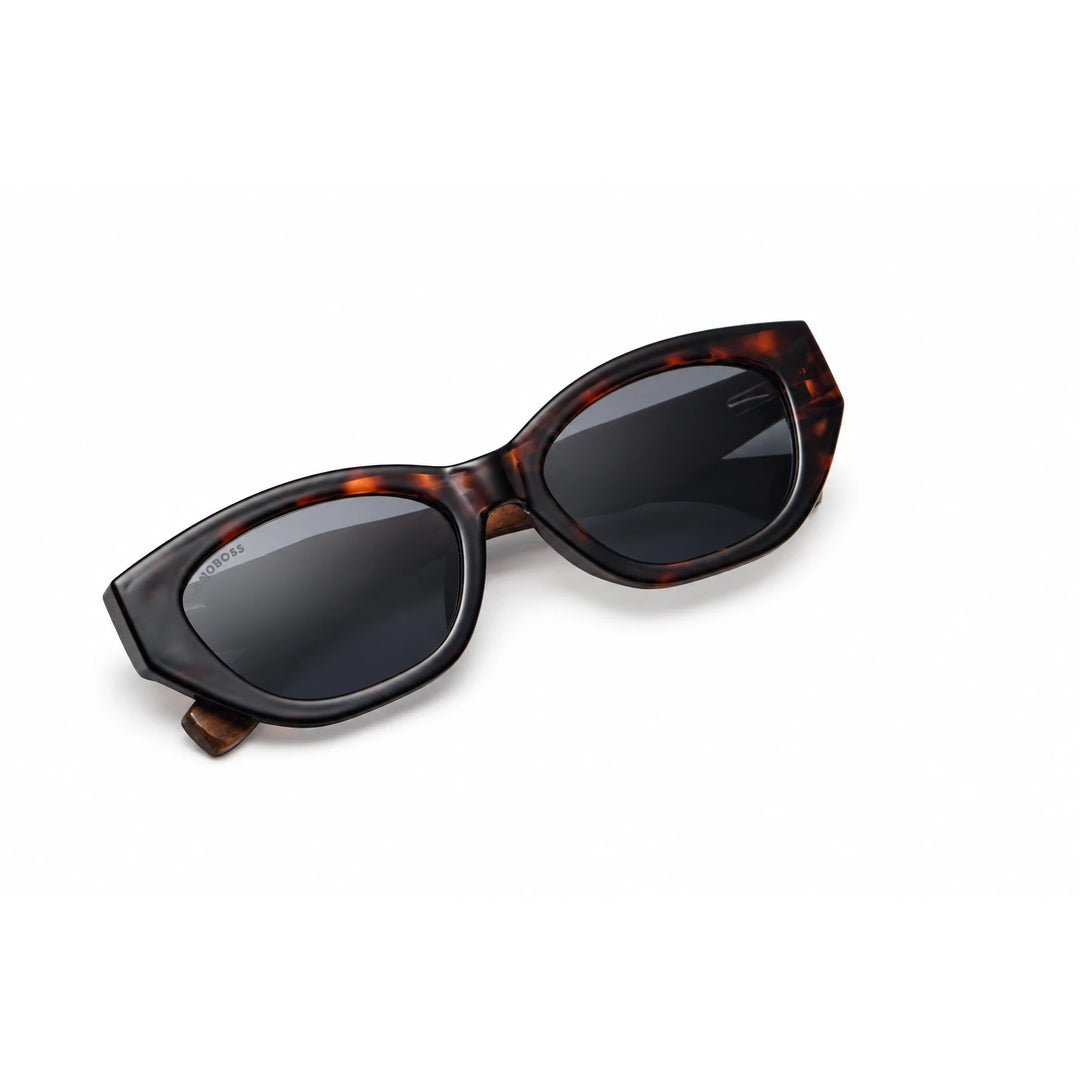 Lentes de sol Bonoboss Nomad Carey armazón plegado vista superior armazón plástico reciclado RPET #editorial_plegado #color_carey
