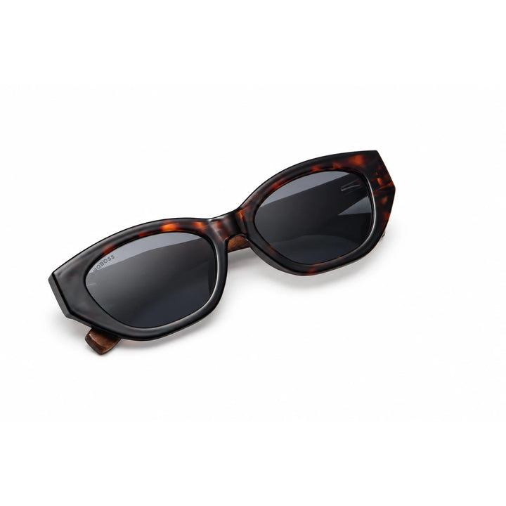 Lentes de sol Bonoboss Nomad Carey armazón plegado vista superior armazón plástico reciclado RPET #editorial_plegado #color_carey