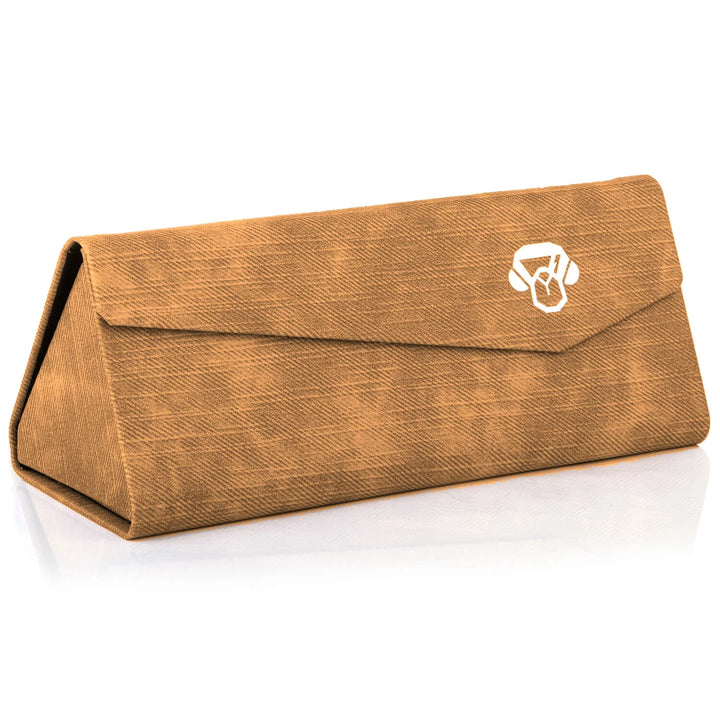 Estuche Origami Bonoboss color Caramelo — vista frontal sobre fondo blanco #color_caramelo
