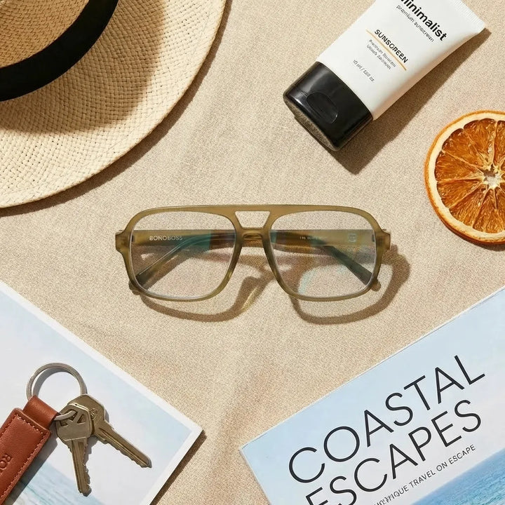 Lentes opticos Orson RPET olive antirreflex receta optica Bonoboss #color_olive