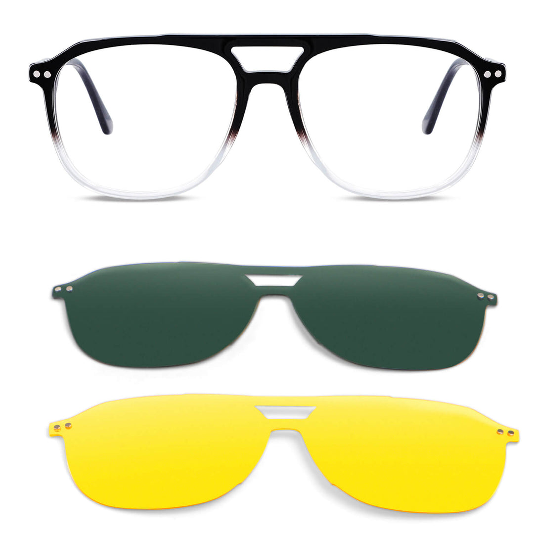 Orson Clip Sol lentes ópticos y de sol magnéticos diseño frontal para hombre y mujer #color_gradiente