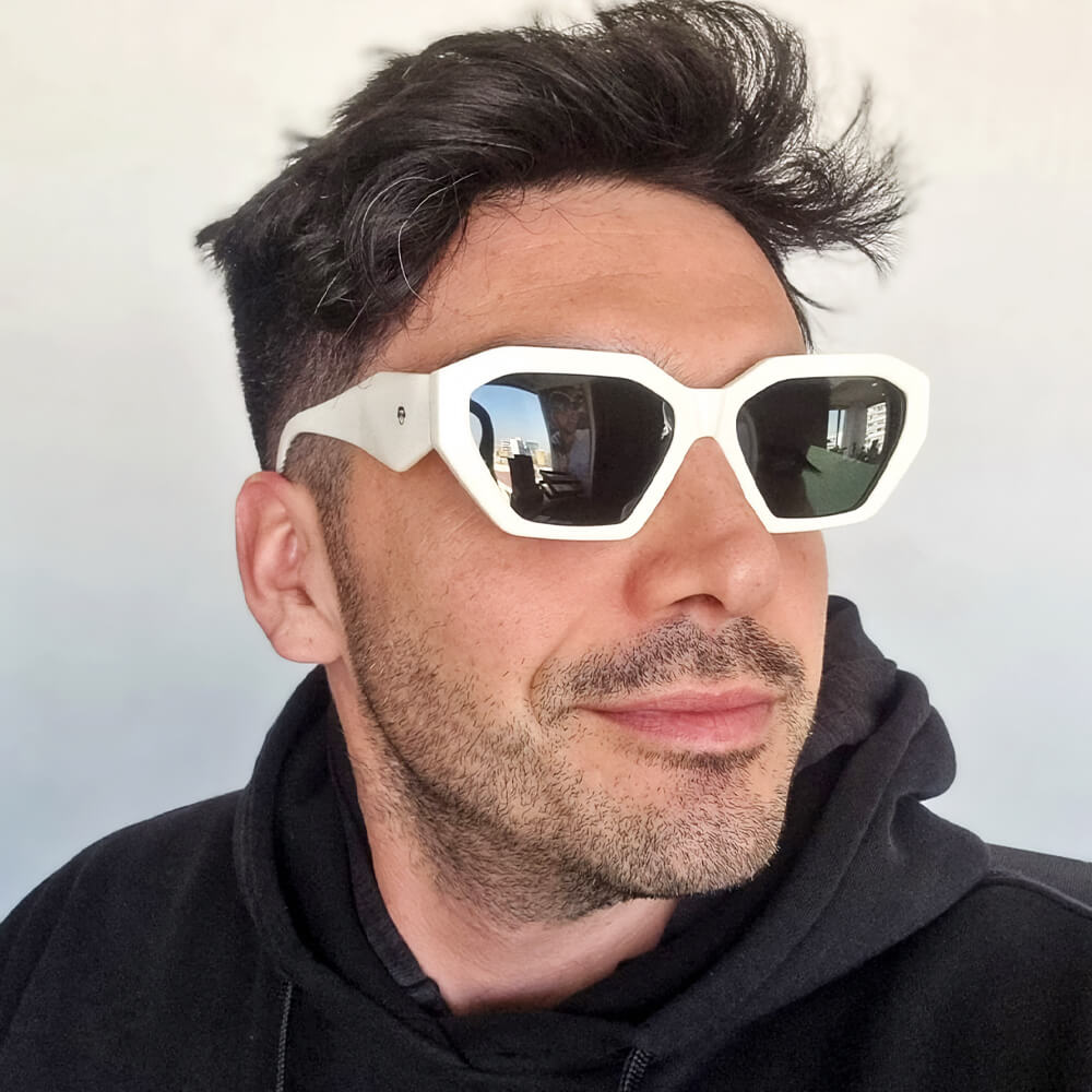 osaka anteojos blancos de moda para mujer y hombre de cara redonda grande gafa optica con receta
