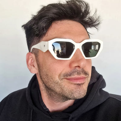 osaka anteojos blancos de moda para mujer y hombre de cara redonda grande gafa optica con receta