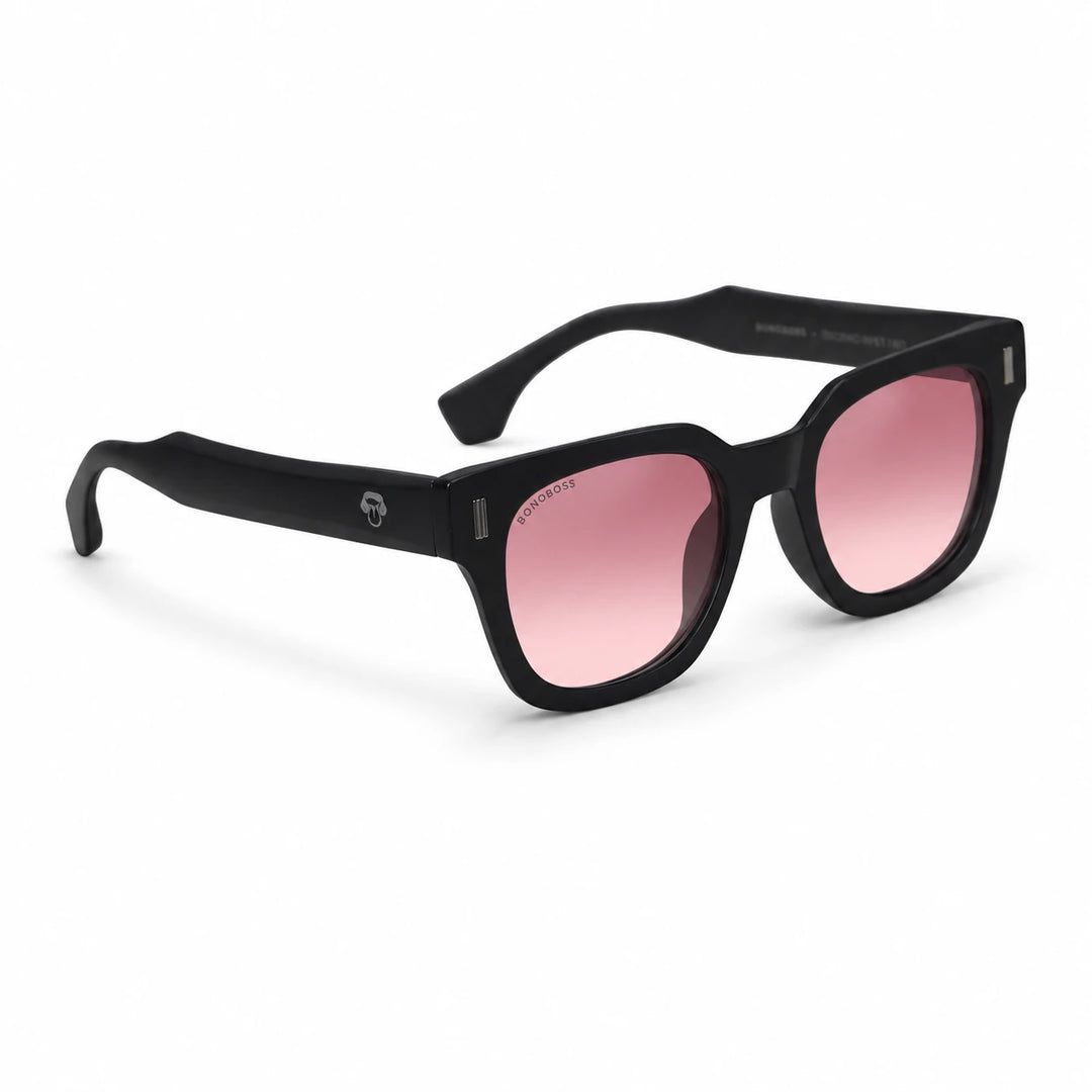 Lentes de sol Bonoboss Osorno RPET Red vista tres cuartos plástico reciclado RPET #editorial_angulo45 #color_red