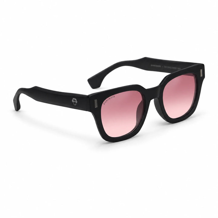 Lentes de sol Bonoboss Osorno RPET Red vista tres cuartos plástico reciclado RPET #editorial_angulo45 #color_red