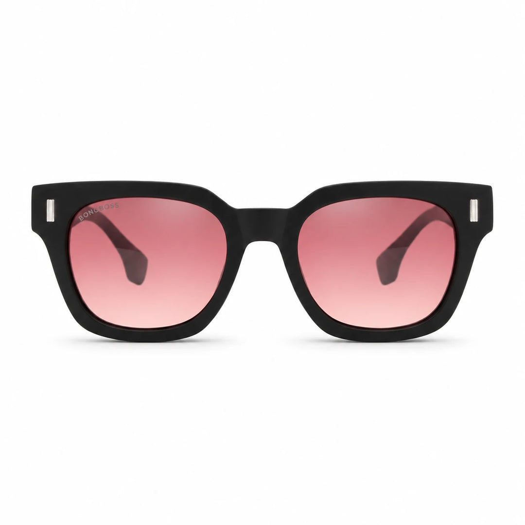 Lentes de sol Bonoboss Osorno RPET Red vista frontal plástico reciclado RPET #editorial_frontal #color_red
