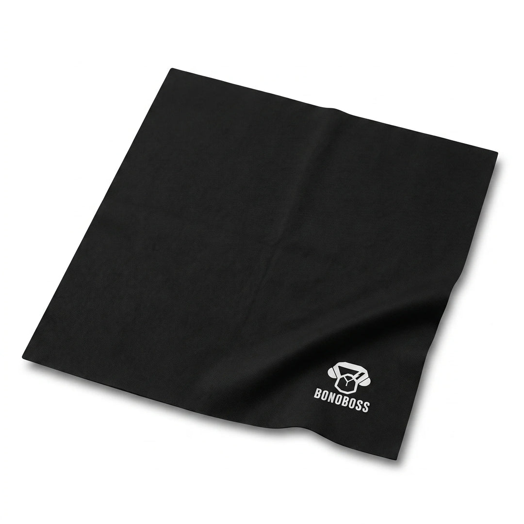 Paño de Microfibra para Lentes Bonoboss 17x15 cm — vista tres cuartos sobre fondo blanco, set de 3 unidades