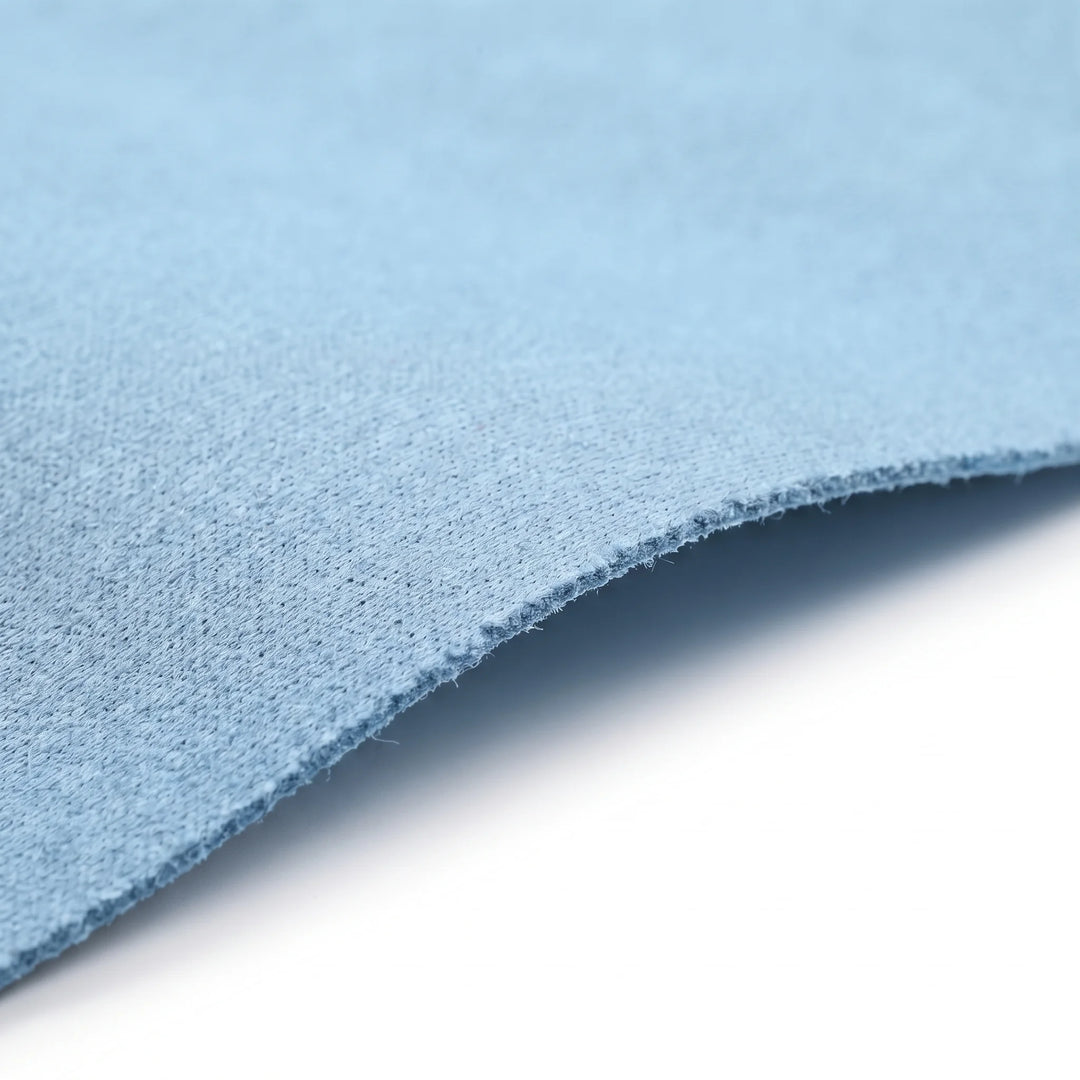 Paño de Microfibra Luxury Bonoboss 30x30 cm — color celeste detalle macro de la textura, para lentes y joyas #color_celeste