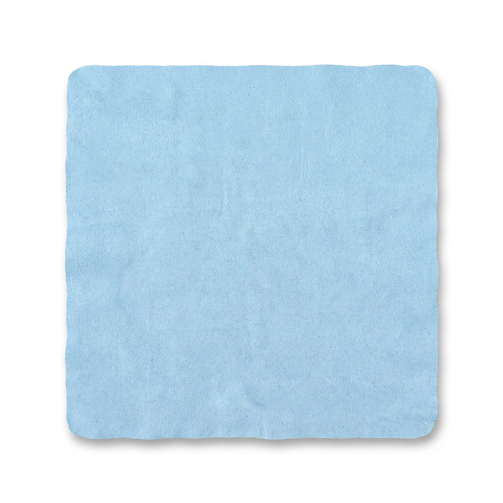 Paño de Microfibra Luxury Bonoboss 30x30 cm — color celeste vista frontal sobre fondo blanco, para lentes y joyas #color_celeste