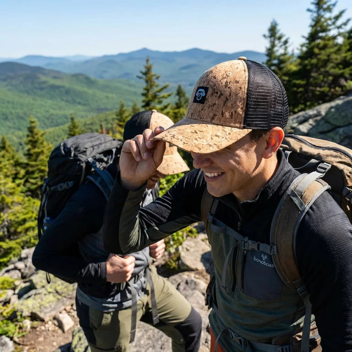 Gorro de corcho ecológico hiking montaña naturaleza Bonoboss