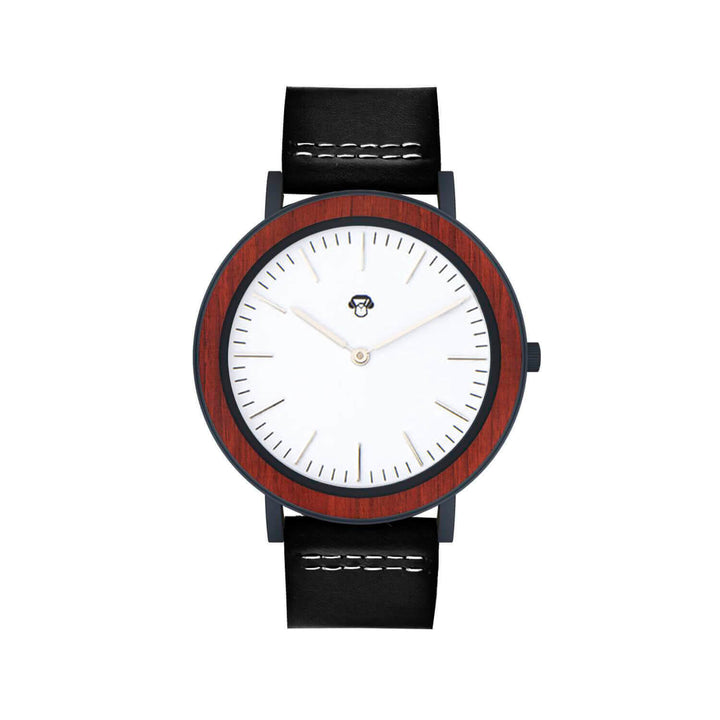 Toki Sandalo Rojo Black Reloj Acero Inoxidable Hombre Mujer Bonoboss