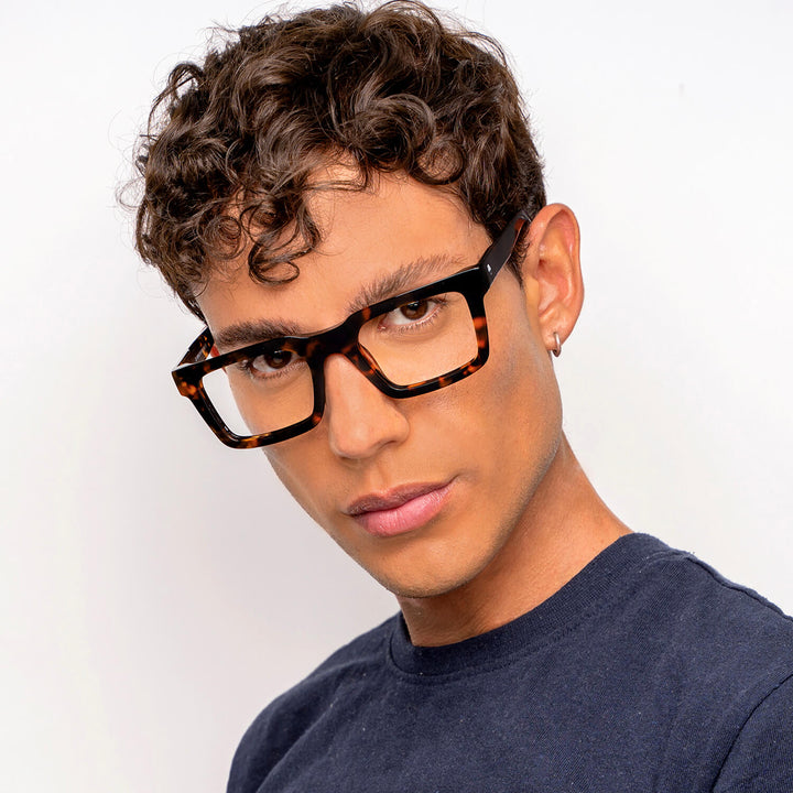 Salvador lentes ópticos carey tortoise vista frontal estilo hombre #color_carey