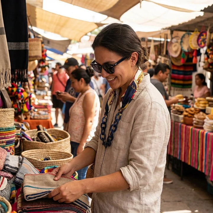 Strap pañuelo para lentes azul en mercado feria casual Bonoboss #color_azul