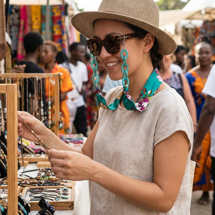 Strap pañuelo para lentes calipso en mercado feria casual Bonoboss #color_calipso