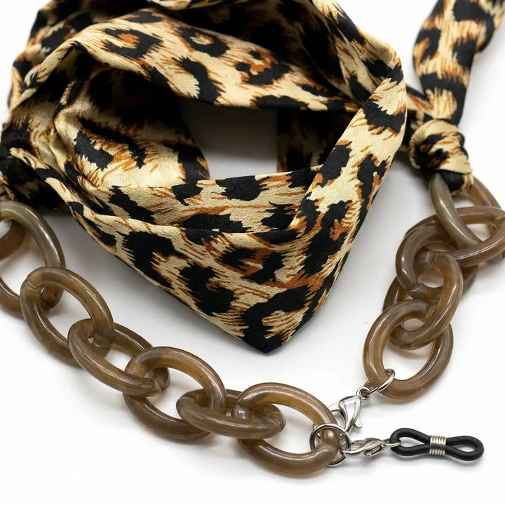 Strap pañuelo para lentes carey close-up patrón tela textura Bonoboss #color_carey