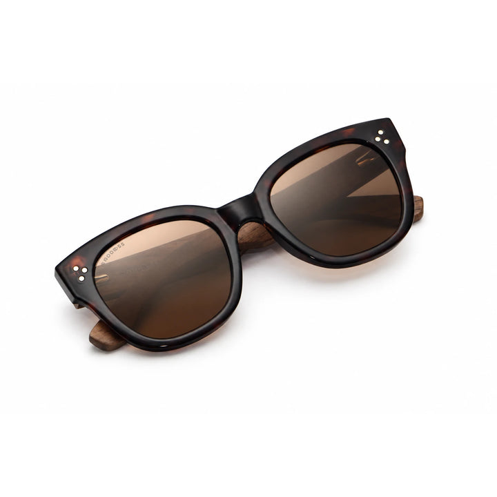 Lentes de sol Bonoboss Tren Tren Carey armazón plegado vista superior varillas de madera #editorial_plegado #color_carey