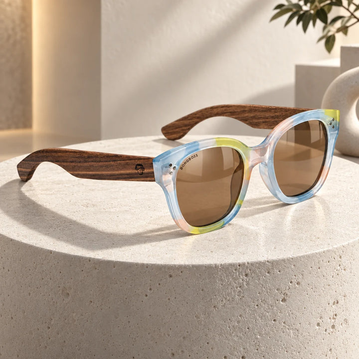 Lentes de sol Bonoboss Tren Tren Yellow en contexto de estilo de vida #color_yellow
