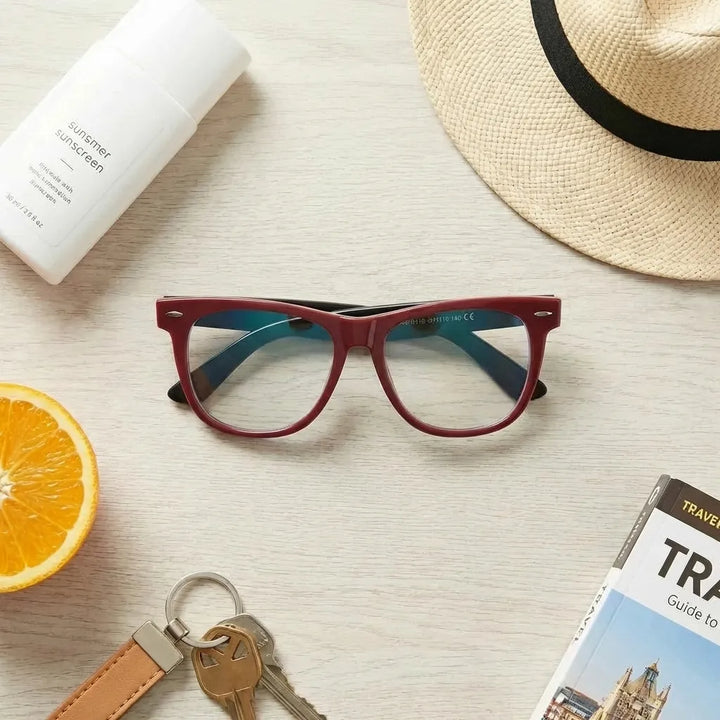 Lentes opticos Valencia rojo antirreflex receta optica Bonoboss #color_rojo