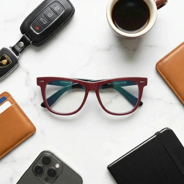 Lentes opticos Valencia rojo antirreflex receta optica Bonoboss #color_rojo