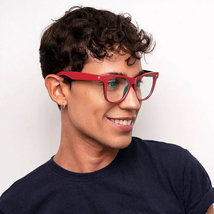 Lentes opticos Valencia rojo antirreflex receta optica Bonoboss #color_rojo